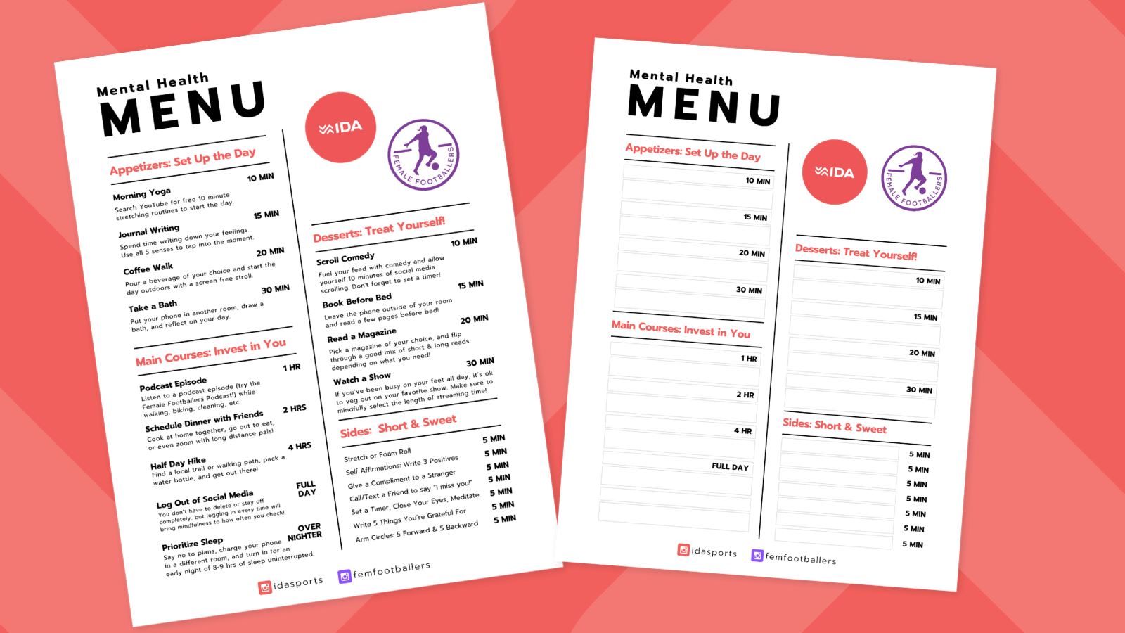 Building a Mental Health Menu with Female Footballers