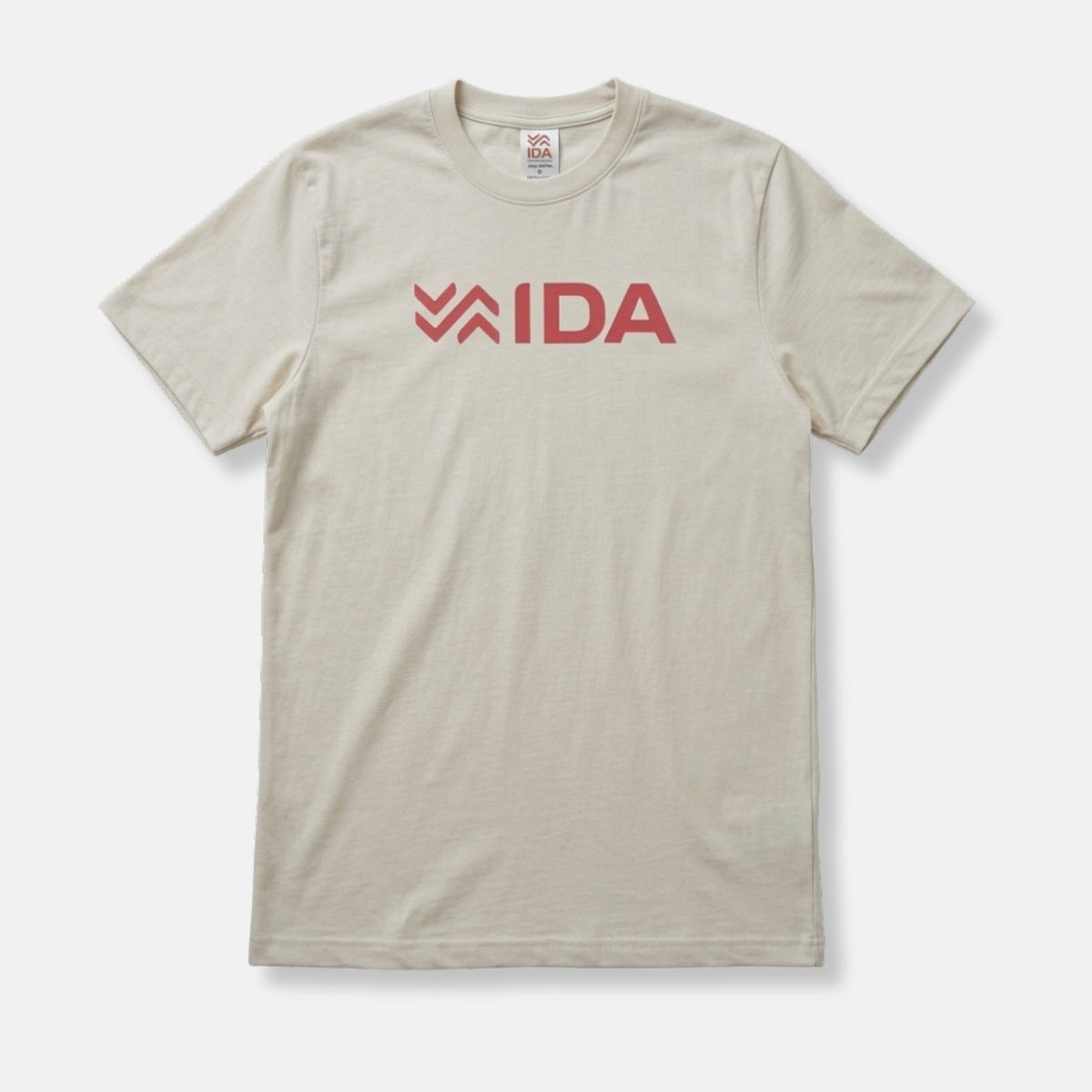 100% Cotton IDA Lifestyle T-Shirt Apparel idasports.com Cream XS