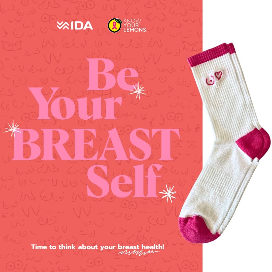 IDA Soccer Training Socks | Women's Sports Socks | Be Your Breast Self Socks Ida Sports