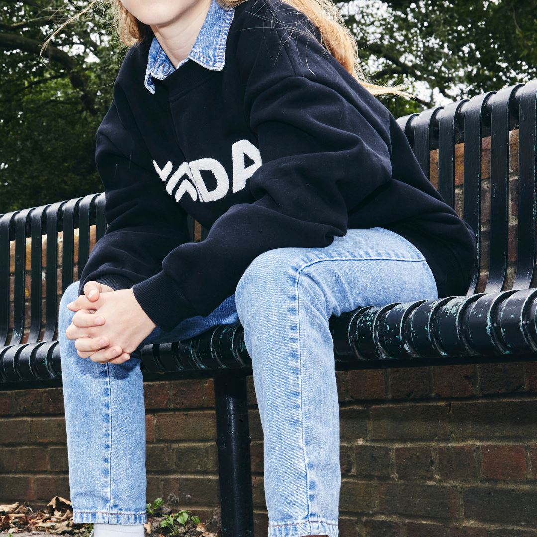 IDA Oversized Soft Crewneck Sweatshirt, Black Apparel IDA Sports