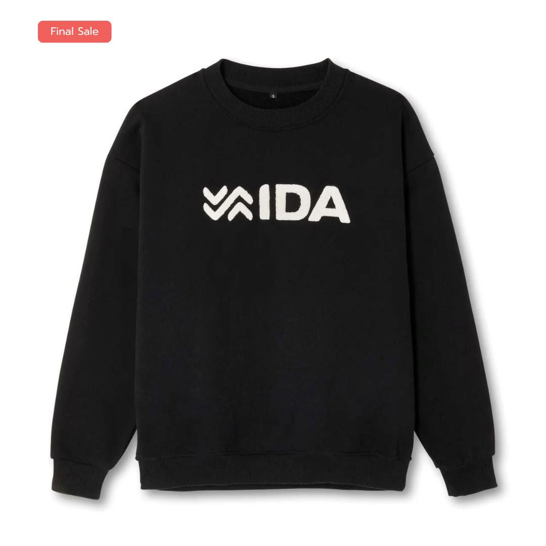 IDA Oversized Soft Crewneck Jumper, Black Apparel IDA Sports Small Black 